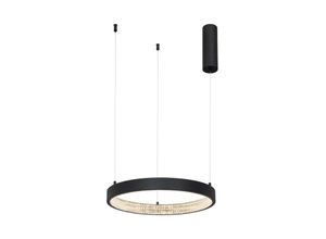 5056694103973 - Collins 40 cm integrierte LED-Pendel-Deckenleuchte dimmbar sandfarbenes schwarzes Aluminium led 25 w 1800 lm 3000 k - Merano