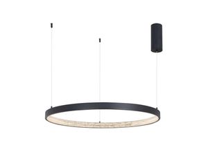 5056694103980 - Collins 80 cm integrierte LED-Pendel-Deckenleuchte dimmbar sandfarbenes schwarzes Aluminium led 50 w 2727 lm 3000 k - Merano