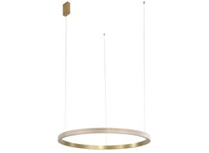 5056694104062 - Merano Columbia 85cm Integrierte LED-Pendel-Deckenleuchte Messing Antik Aluminium LED 30W 1650Lm 3000K