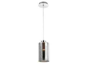 5056694105052 - Elgin Schlanke Pendel-Deckenleuchte Rauchglas Chrom Aluminium led E27 - Merano