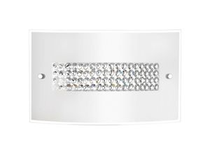 5056694110308 - Cornwall 2-flammige Wandleuchte Chrom Aluminium Weißglas Kristall led E27 - Merano