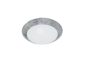 5056694110520 - Dauphin 2-flammige Deckenleuchte Weiß Silber Crackle Glas Chrom Metall led E27 - Merano