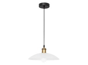 5056694110551 - Dauphin 30cm Dome Pendelleuchte Diamant Weiß Glas Gold Metall led E27 - Merano