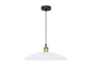 5056694110568 - Dauphin 40cm Dome Pendelleuchte Diamant Weiß Glas Gold Metall led E27 - Merano