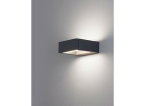 5056694112647 - Akron Outdoor Up Down Wandleuchte Dunkelgrau Aluminium led 7W 708Lm 3000K IP54 AC-Treiber enthalten - Merano