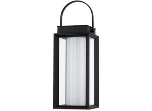 5056694115587 - Edinburg Tragbare Außenlampe Schwarz Aluminium Glas led 2W 200Lm 3000K 37 Volt IP54 Solar   usb Kabel   Geschaltet - Merano