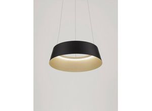 5056694117161 - Hampshire Integrierte LED-Pendel-Deckenleuchte Sandy Black Aluminium Außen Champaign Gold Innen led 40W 1655Lm 3000K - Merano