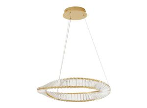 5056694118939 - Merano Kingston Integrierte LED-Pendel-Deckenleuchte Goldmetall LED-Kristall 36W 372828Lm 3500K