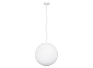 5056694119455 - Lafayette 40cm Globe Pendel-Deckenleuchte Opalglas weißes Metall led E27 - Merano