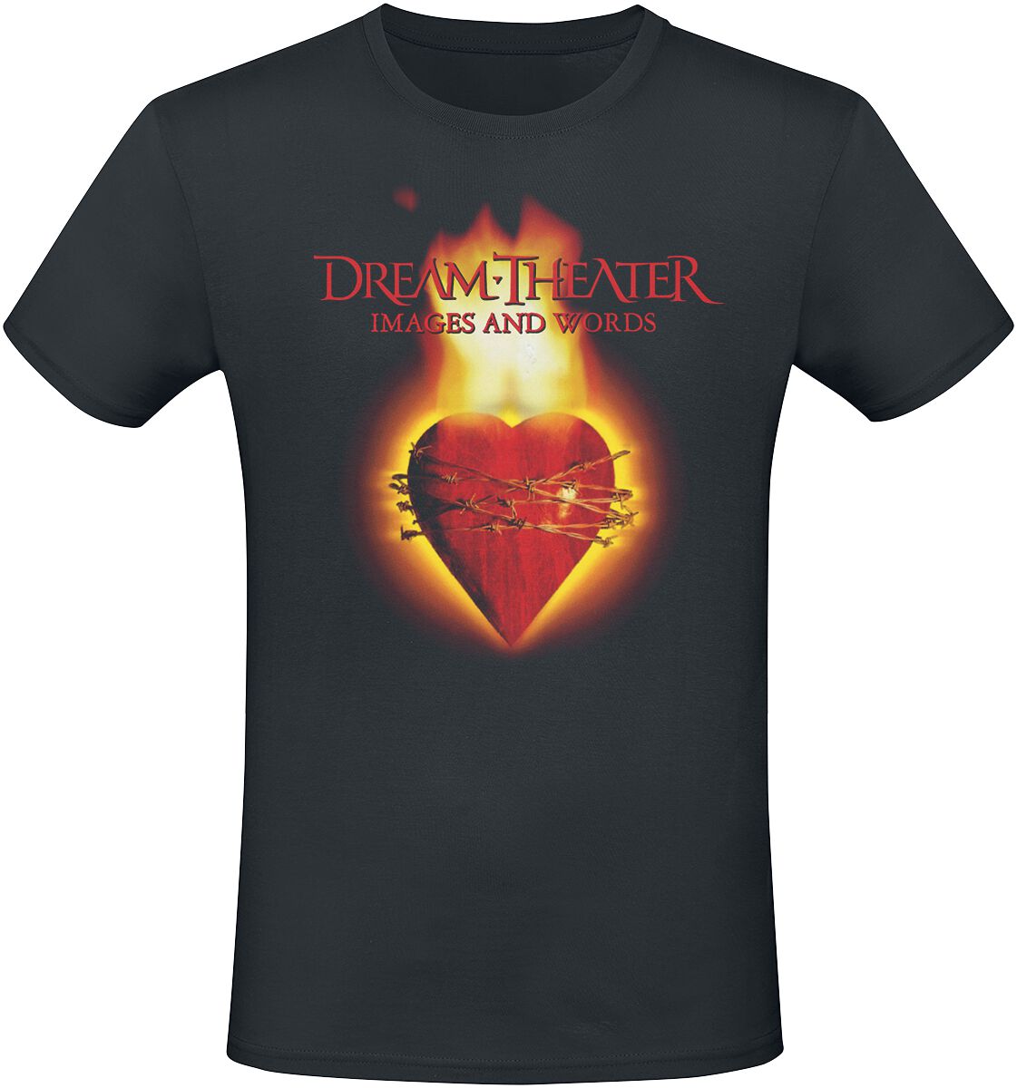 5056705727495 - Images & Words - Flaming Heart T-Shirt schwarz in S 5056705727495 - Images & Words - Flaming Heart T-Shirt schwarz in S