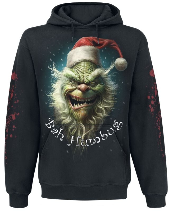 5056711205703 - Bah Humbug Kapuzenpullover schwarz in XXL