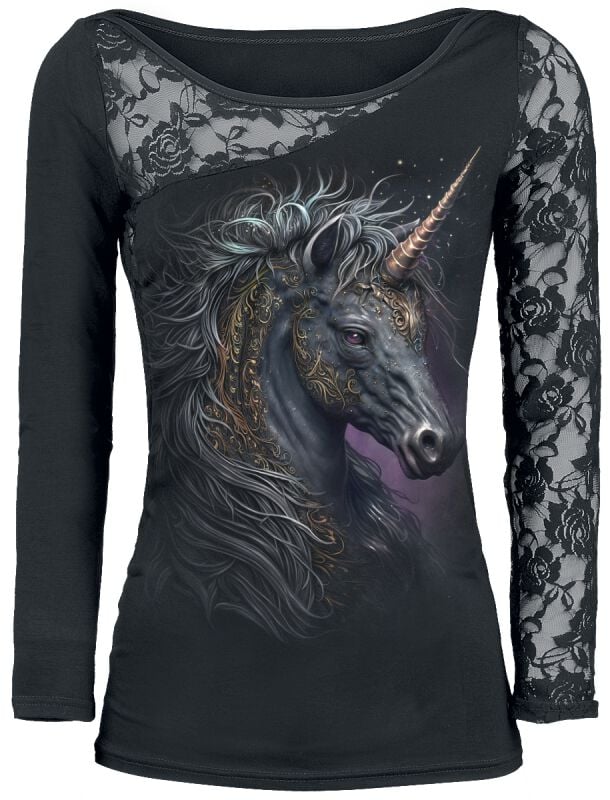 5056711206687 - Celtic Unicorn Langarmshirt schwarz in S