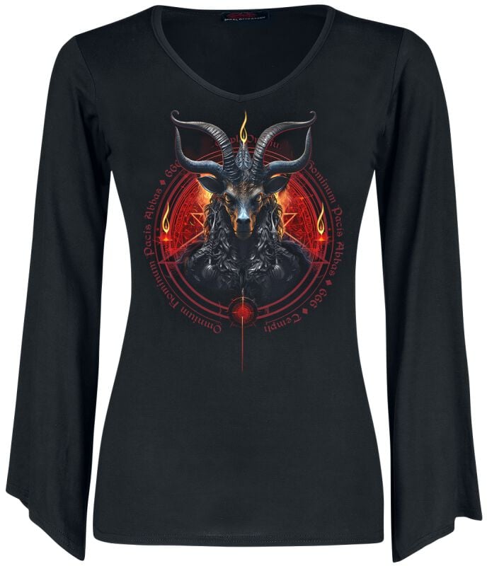 5056711214118 - Baphomet Langarmshirt schwarz in S