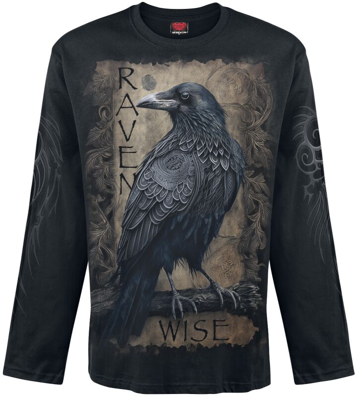 5056711214576 - Raven Wise Langarmshirt schwarz in XXL