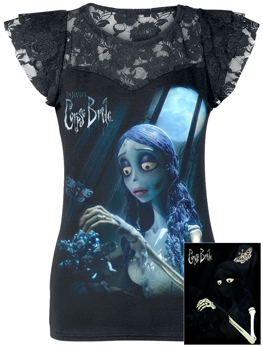 5056711230637 - Emily - Glow In The Dark T-Shirt schwarz in L