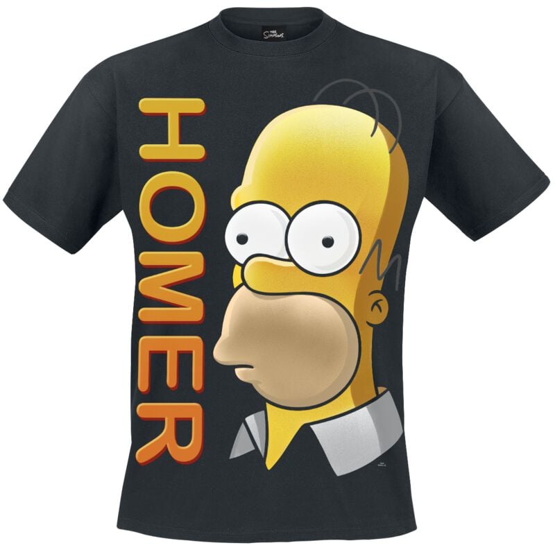 5056711231337 - Homer Portrait T-Shirt schwarz in 3XL