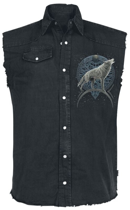 5056711232570 - Celtic Wolf Weste schwarz in L 5056711232570 - Celtic Wolf Weste schwarz in L
