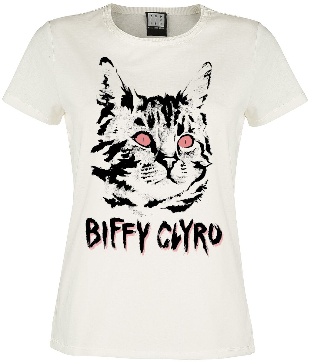 5056770085674 - Amplified Collection - Black Cat T-Shirt altweiß in S 5056770085674 - Amplified Collection - Black Cat T-Shirt altweiß in S