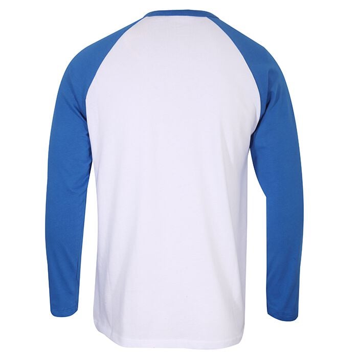 5056811530606 - Long Sleeve Raglan with Front Screen Print - Blue Langarmshirt weiß blau in XL 5056811530606 - Long Sleeve Raglan with Front Screen Print - Blue Langarmshirt weiß blau in XL