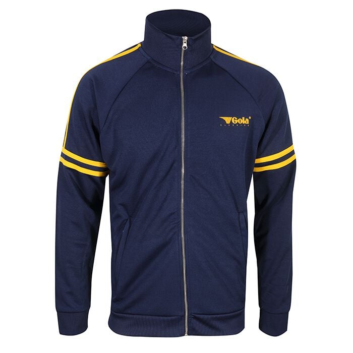 5056811531085 - Zipped Raglan Track Top with Over Arm Stripes - Navy Trainingsjacke navy in XL