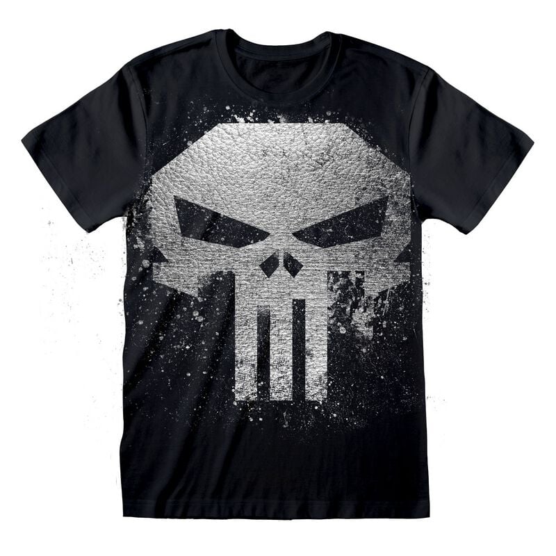 5056811532594 - Punisher Skull With Metallic Ink FB T-Shirt schwarz in L 5056811532594 - Punisher Skull With Metallic Ink FB T-Shirt schwarz in L