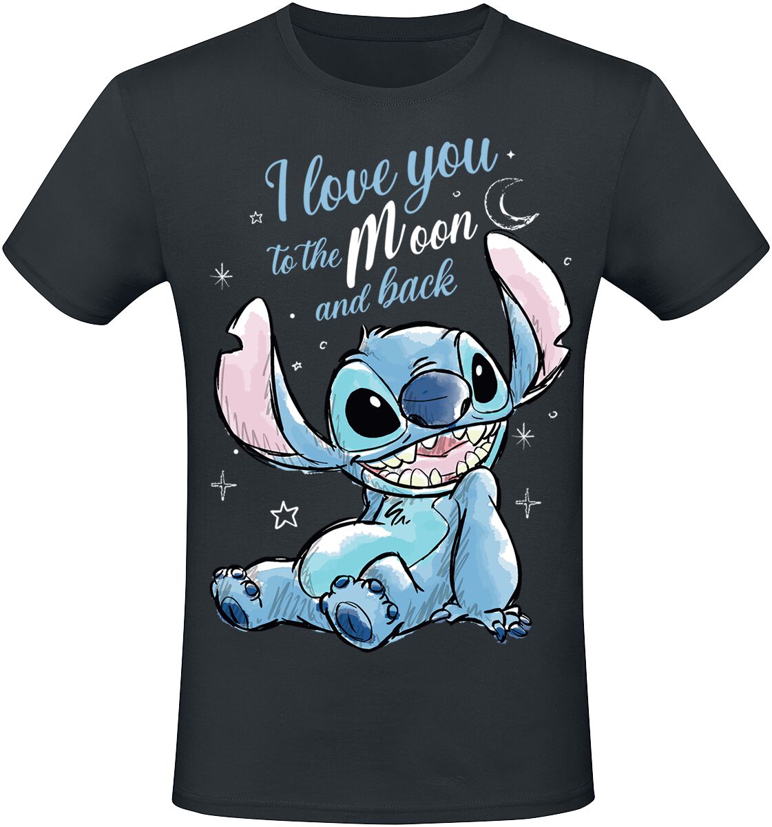 5056811534024 - I love you to the moon and back T-Shirt schwarz in M
