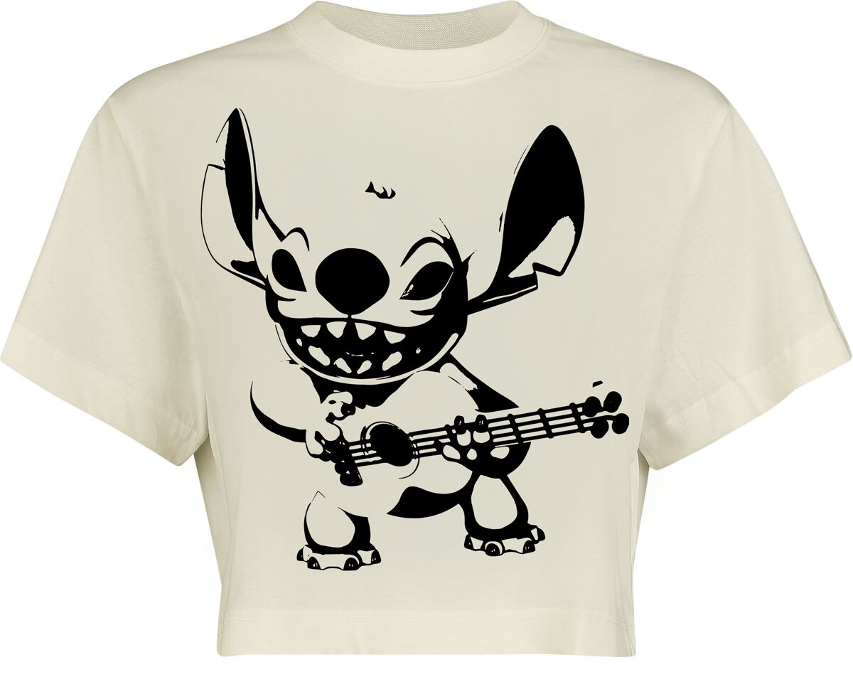 5056811545570 - Stitch Guitar T-Shirt weiß in XL