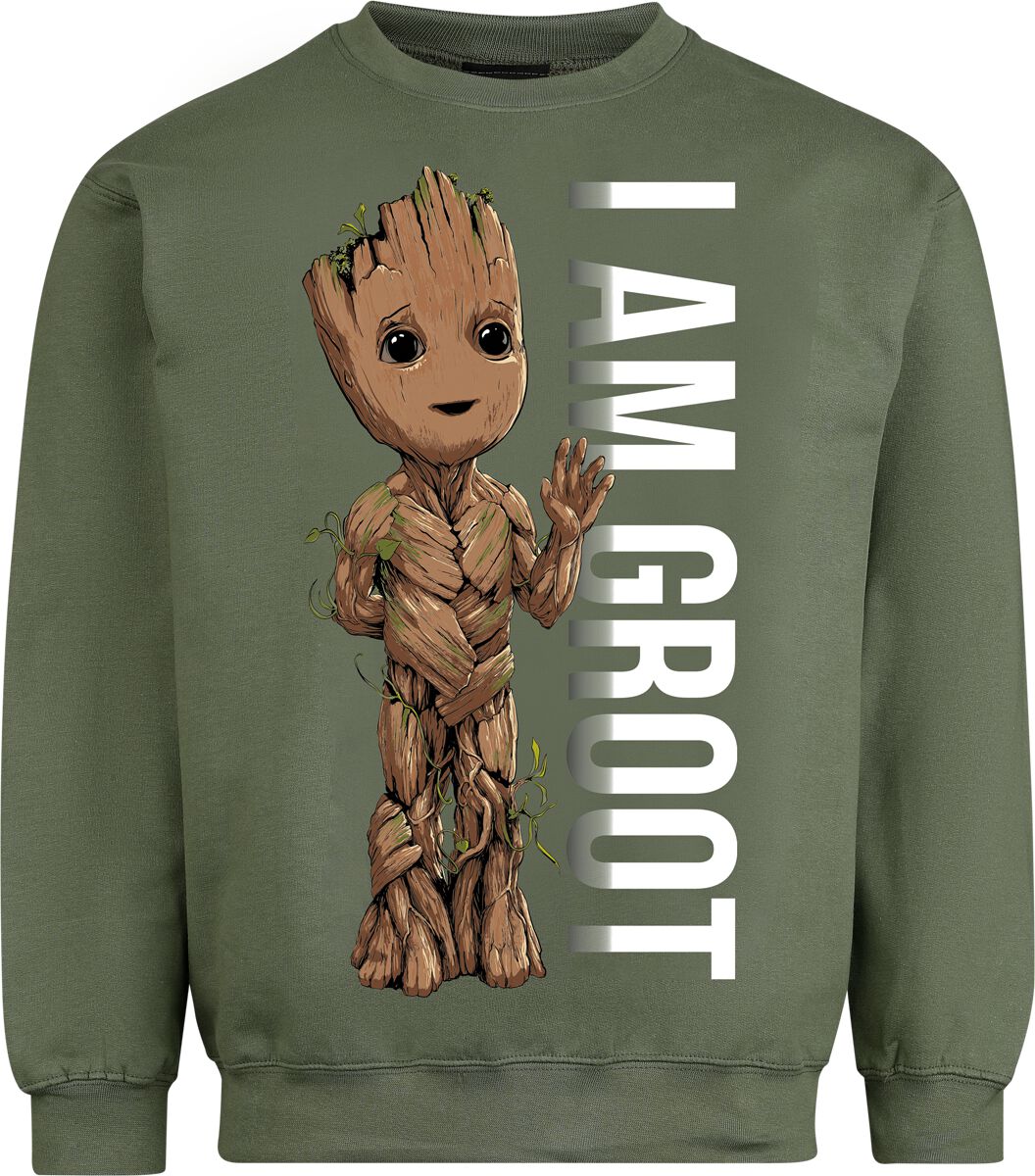 5056811545839 - I Am Groot Sweatshirt grün in XXL