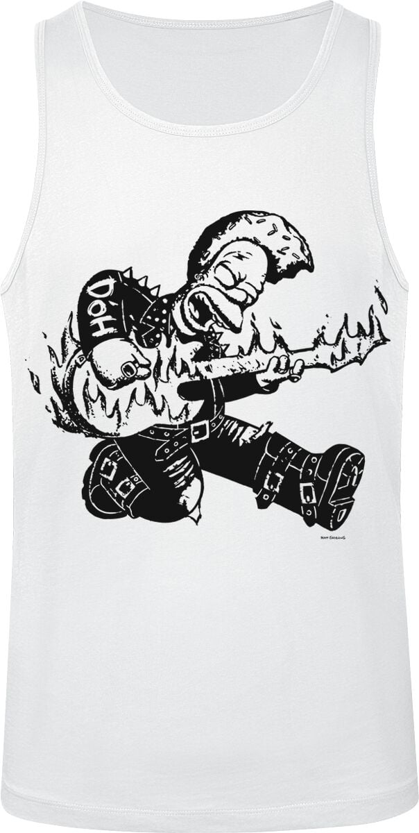 5056811546669 - Homer Guitar Tank-Top weiß in L