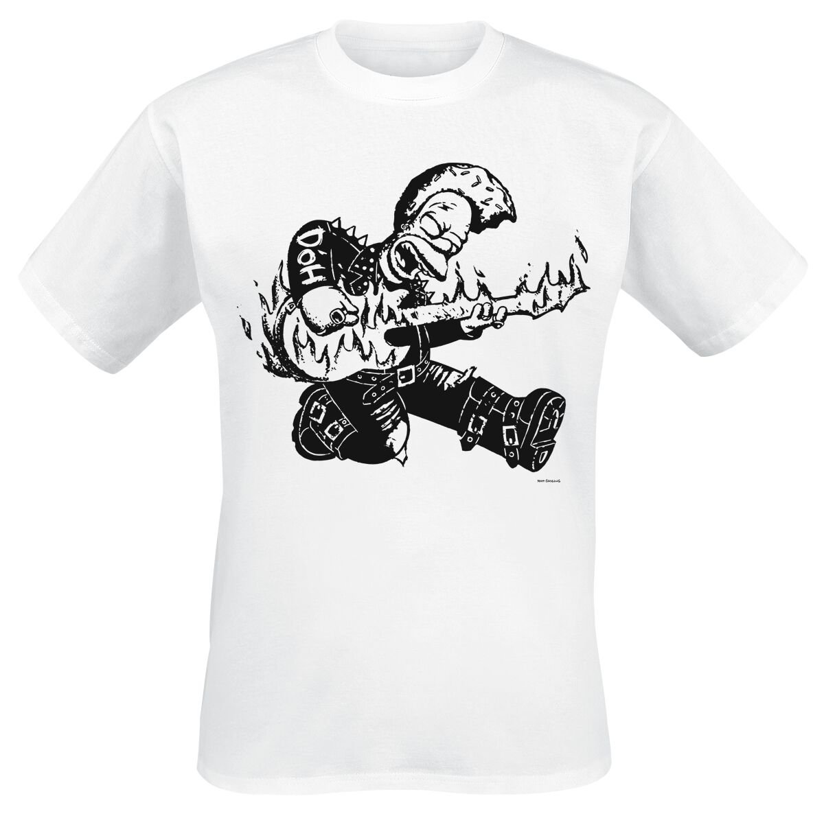 5056811546850 - Homer Guitar T-Shirt weiß in M