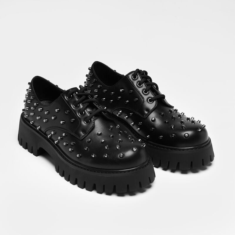 5056852100530 - Penitent Men’s Studded Shoes - Black Sneaker schwarz in EU46 5056852100530 - Penitent Men’s Studded Shoes - Black Sneaker schwarz in EU46