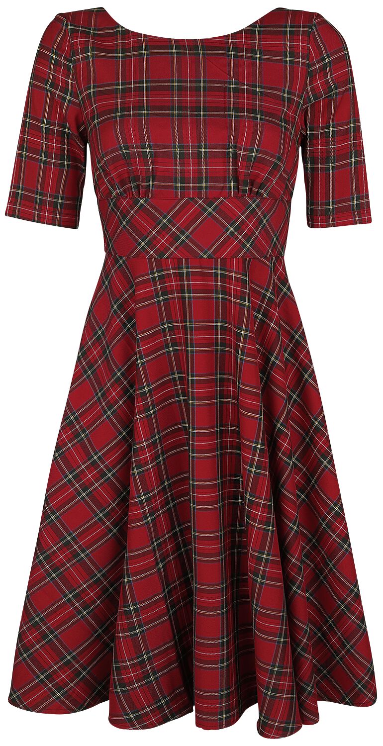 5057633014794 - Hell Bunny Irvine 50s Dress Mittellanges Kleid rot in S