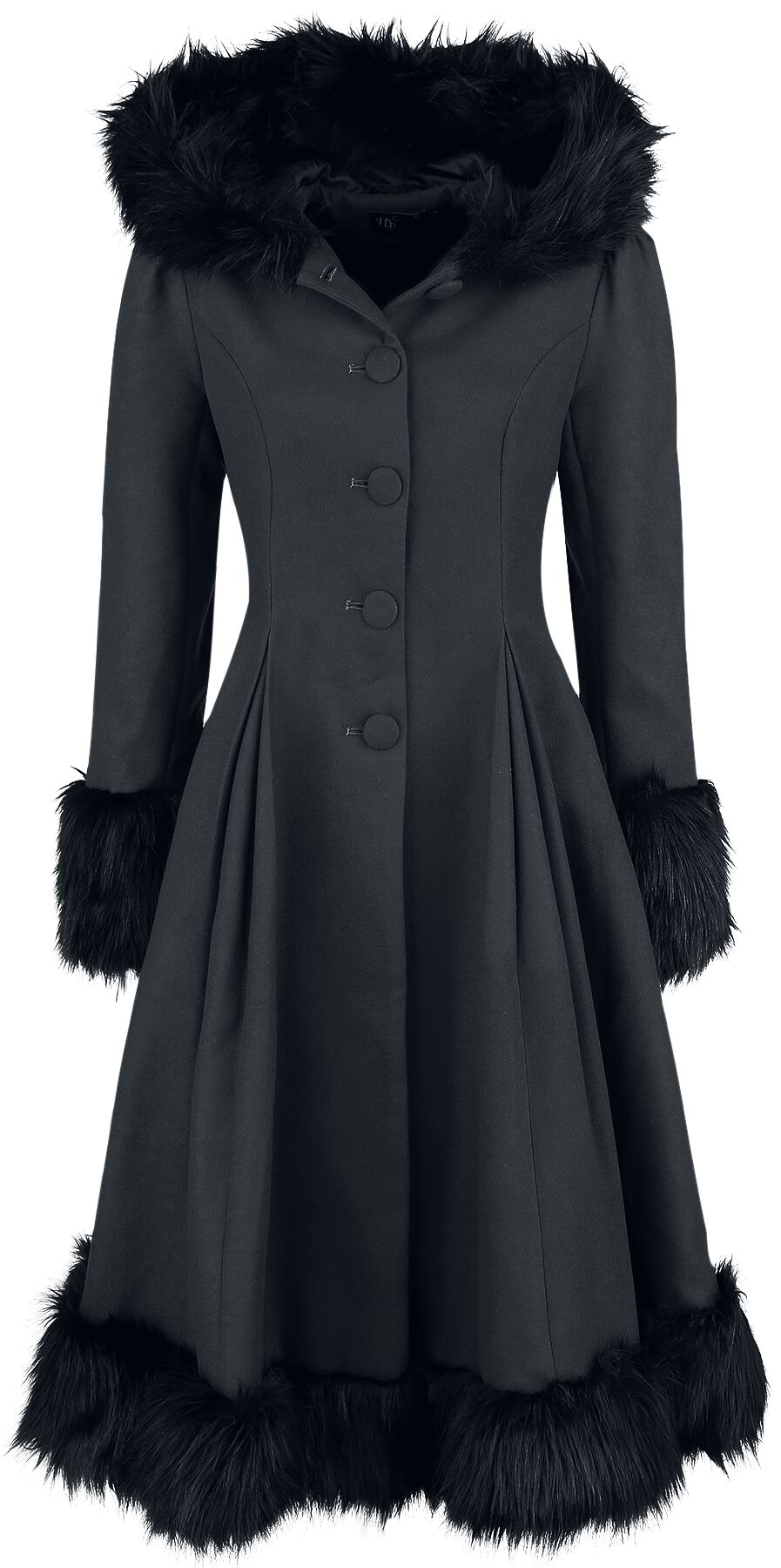 5057633017627 - Hell Bunny Elvira Coat Mantel schwarz in 4XL