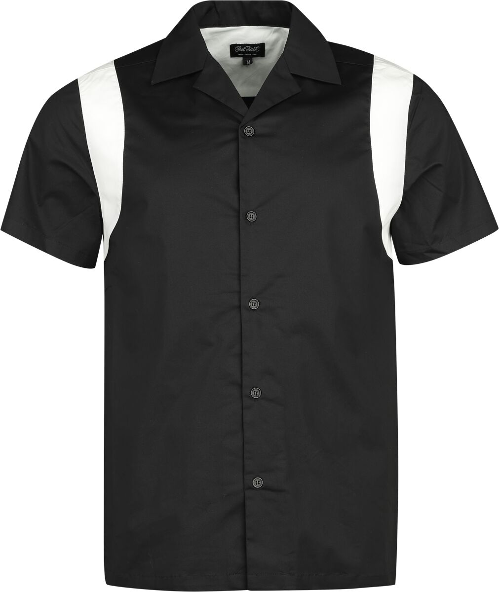 5057633035263 - Marty Bowling Shirt Kurzarmhemd schwarz weiß in S