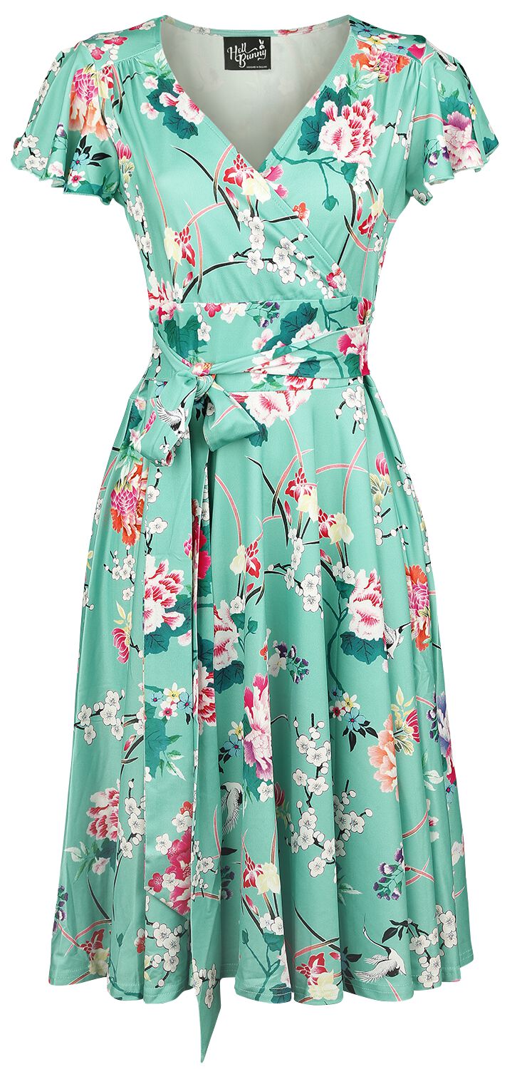 5057633045873 - Hell Bunny Midori Dress Kurzes Kleid mint in 3XL