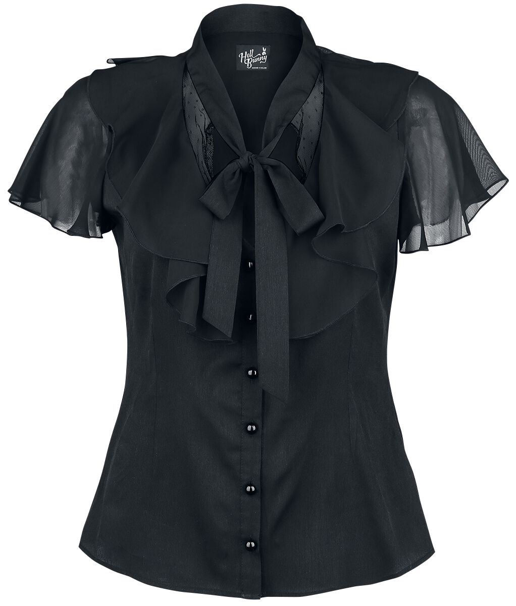 5057633047983 - Hell Bunny Evanora Blouse Bluse schwarz in M