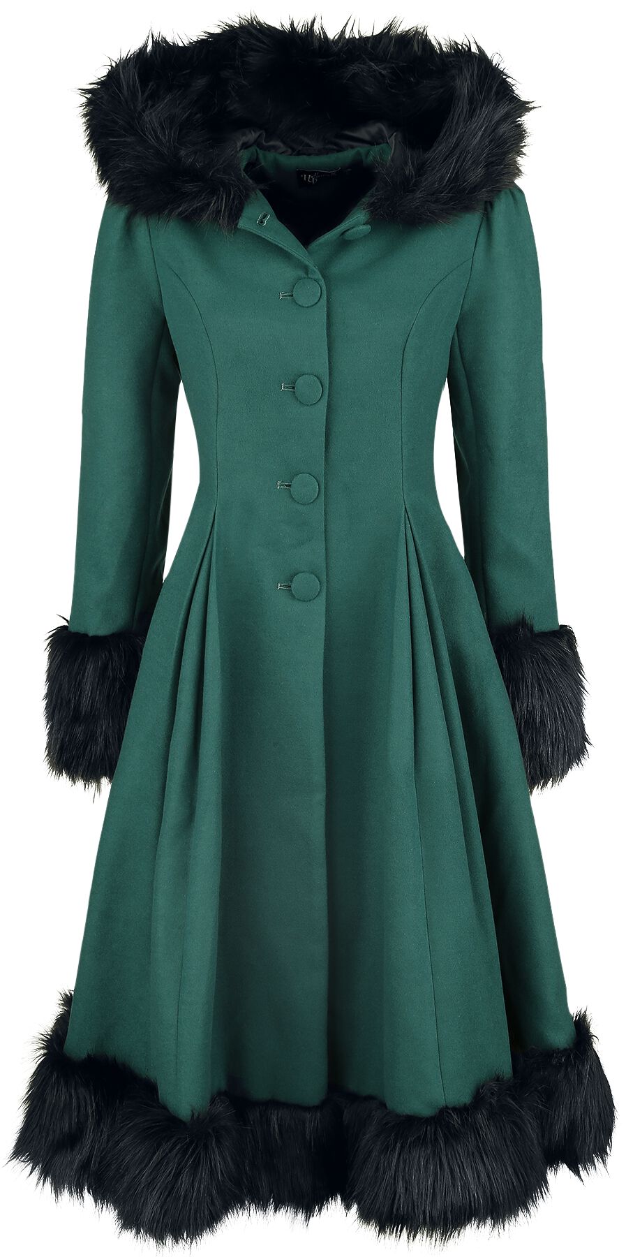 5057633067622 - Hell Bunny Elvira Coat Mantel petrol in S 5057633067622 - Hell Bunny Elvira Coat Mantel petrol in S
