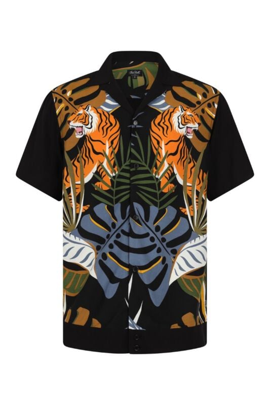 5057633070936 - Tiger Shirt Kurzarmhemd multicolor in M 5057633070936 - Tiger Shirt Kurzarmhemd multicolor in M