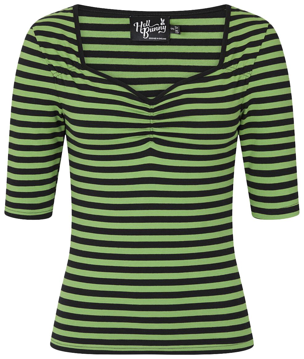 5057633100565 - Hell Bunny Warlock Top Langarmshirt grün schwarz in M 5057633100565 - Hell Bunny Warlock Top Langarmshirt grün schwarz in M