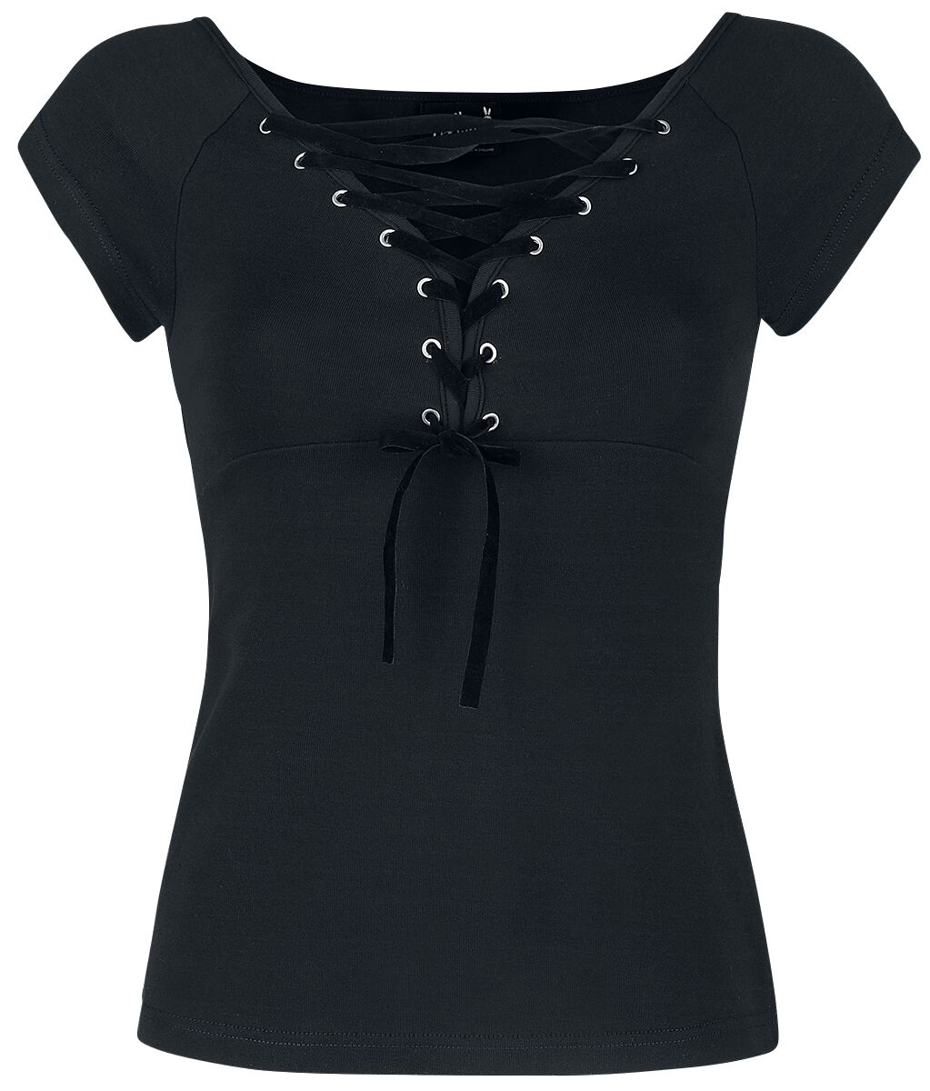 5057633142640 - Hell Bunny Belladonna Top T-Shirt schwarz in XL
