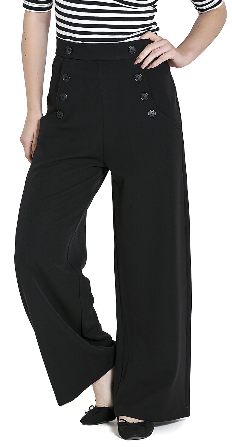 5057633161481 - Hell Bunny Carlie Swing Trousers Stoffhose schwarz in XS