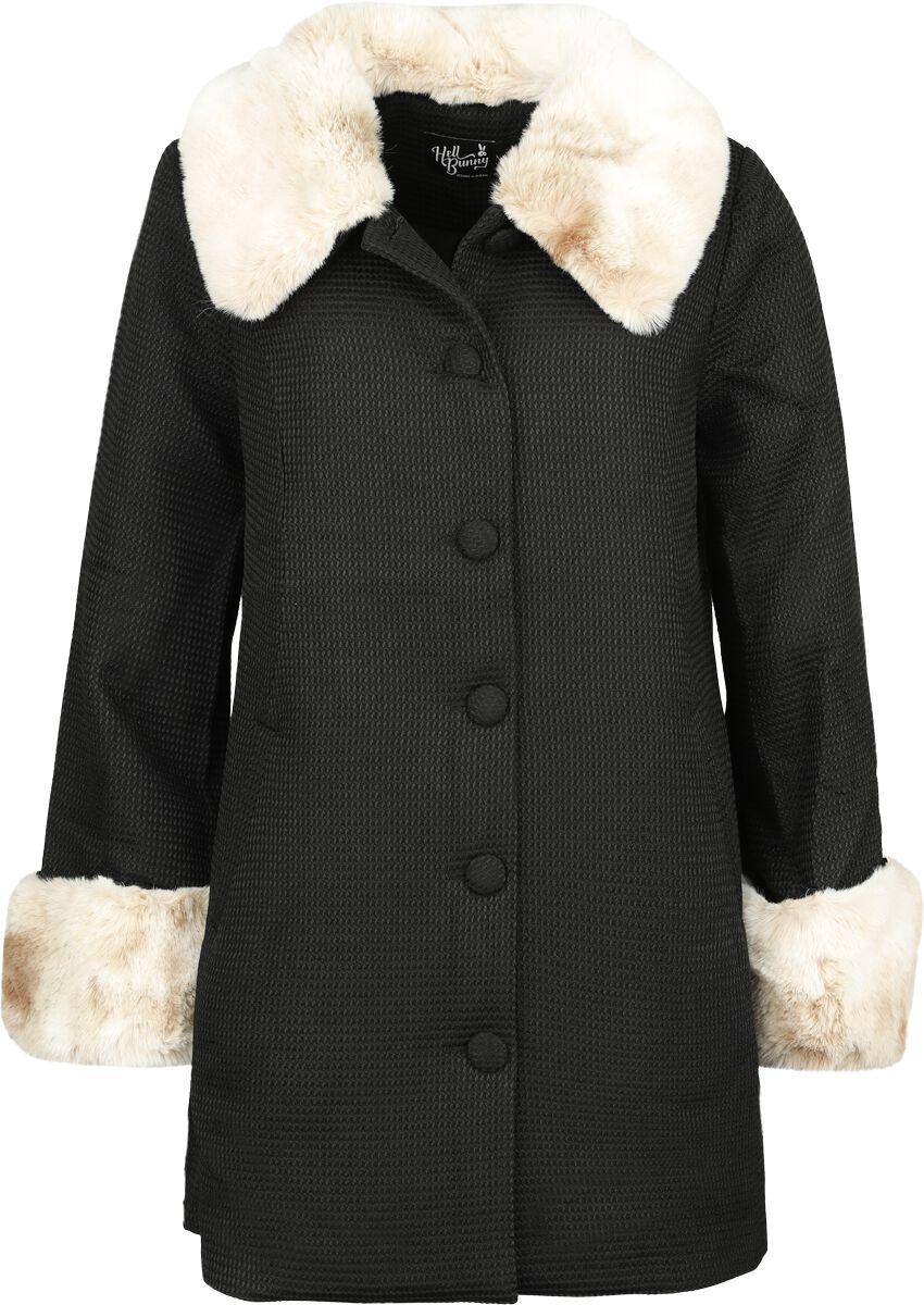 5057633306776 - Hell Bunny Faustine Coat Mantel schwarz beige in S