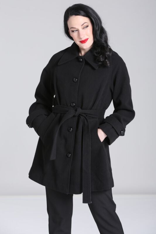 5057633309326 - Hell Bunny Juliette Coat Mantel schwarz in XS