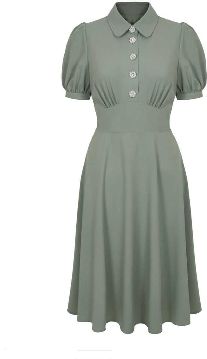 5057633314504 - Hell Bunny Maddy Dress Mittellanges Kleid grün in 3XL
