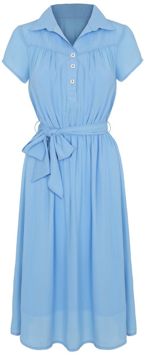 5057633325739 - Hell Bunny Pearl Dress Mittellanges Kleid blau in S