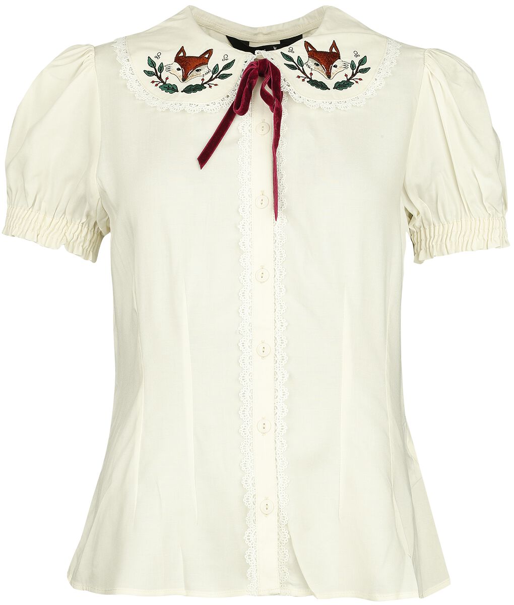 5057633330962 - Hell Bunny Basil Blouse Bluse beige in XS