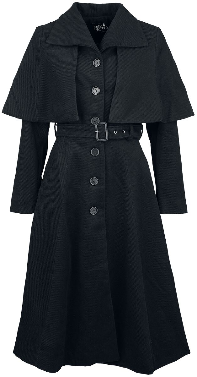 5057633332126 - Hell Bunny Ingrid Coat Mantel schwarz in XS