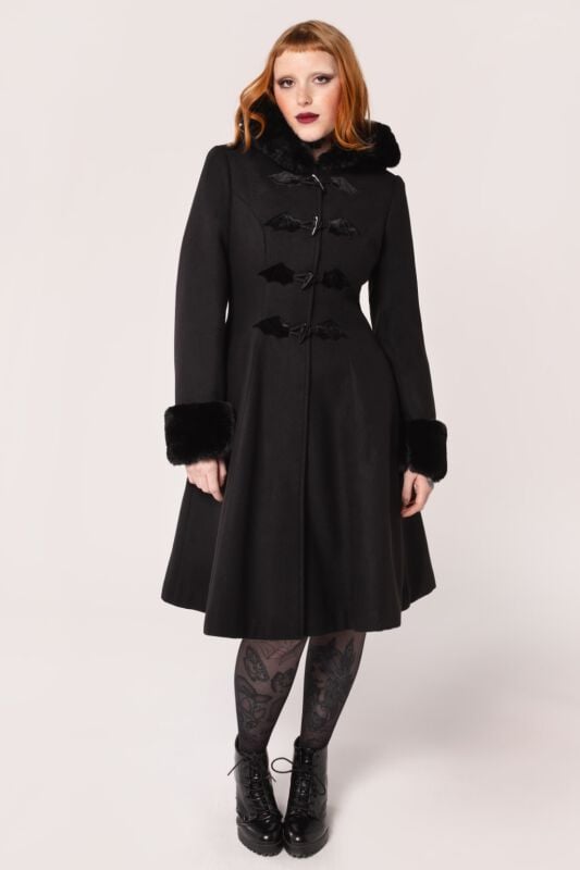 5057633333123 - Hell Bunny Batilda Coat Mantel schwarz in M