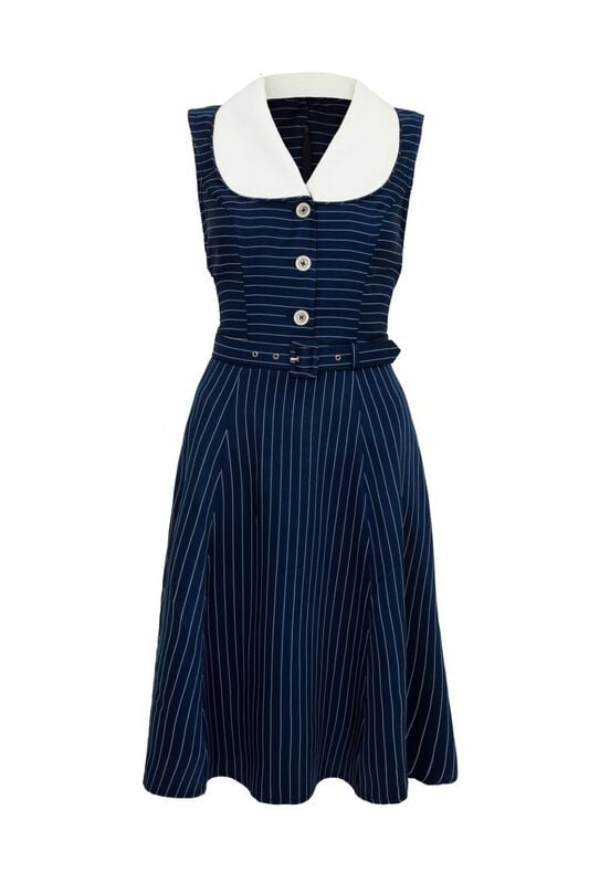 5057633339972 - Hell Bunny Costello Knee Dress Mittellanges Kleid blau weiß in XXL 5057633339972 - Hell Bunny Costello Knee Dress Mittellanges Kleid blau weiß in XXL