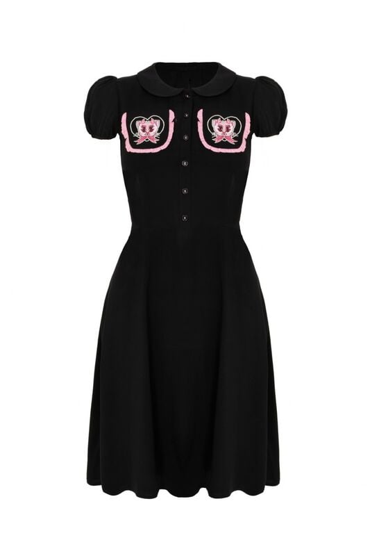 5057633346857 - Hell Bunny Not Into You Knee Dress Mittellanges Kleid schwarz in M 5057633346857 - Hell Bunny Not Into You Knee Dress Mittellanges Kleid schwarz in M